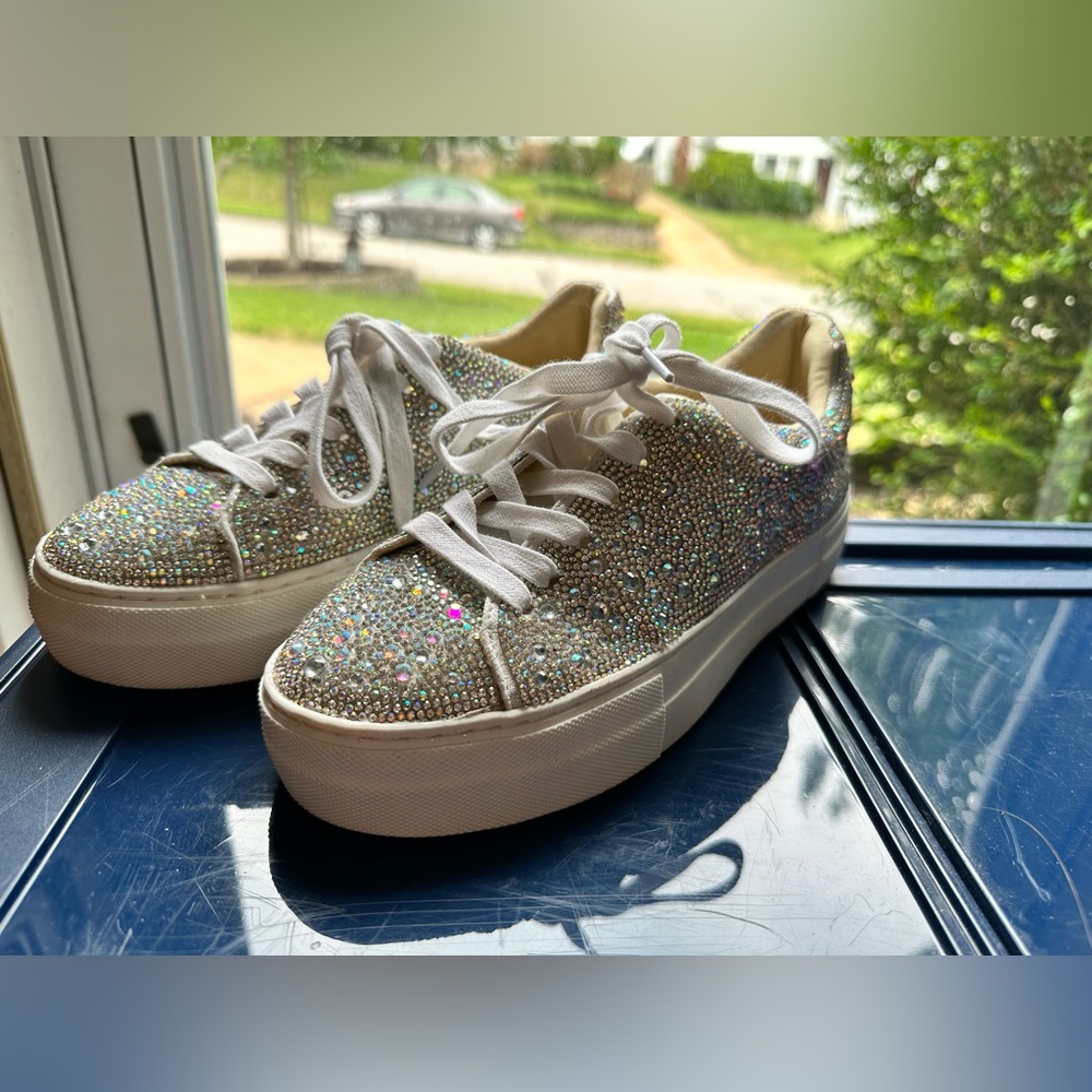 Betsey Johnson Rhinestone Sneakers